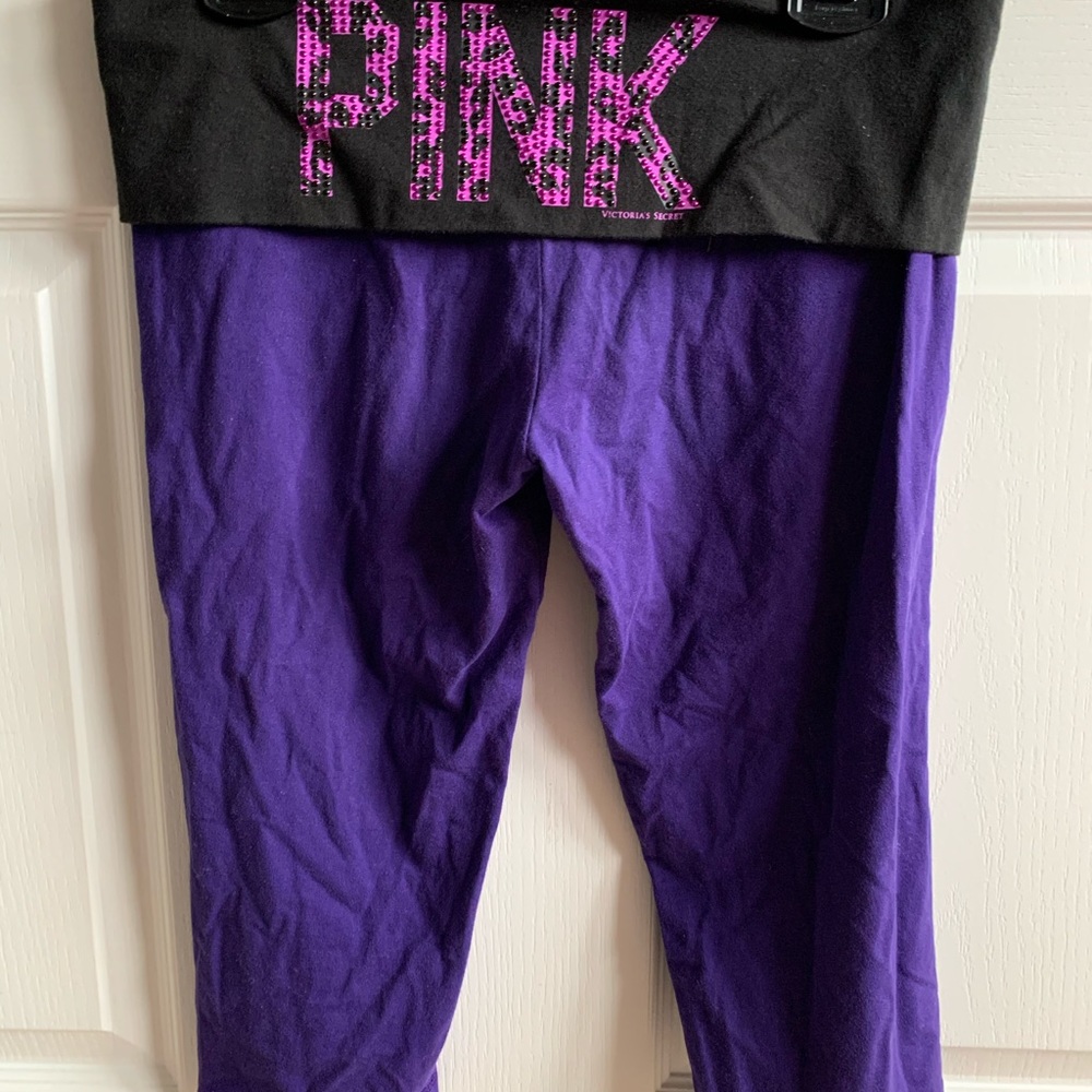 PINK by Victoria Secret cropped fold-over leggings